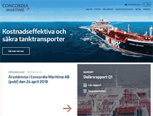 Tablet Screenshot of concordia-maritime.se